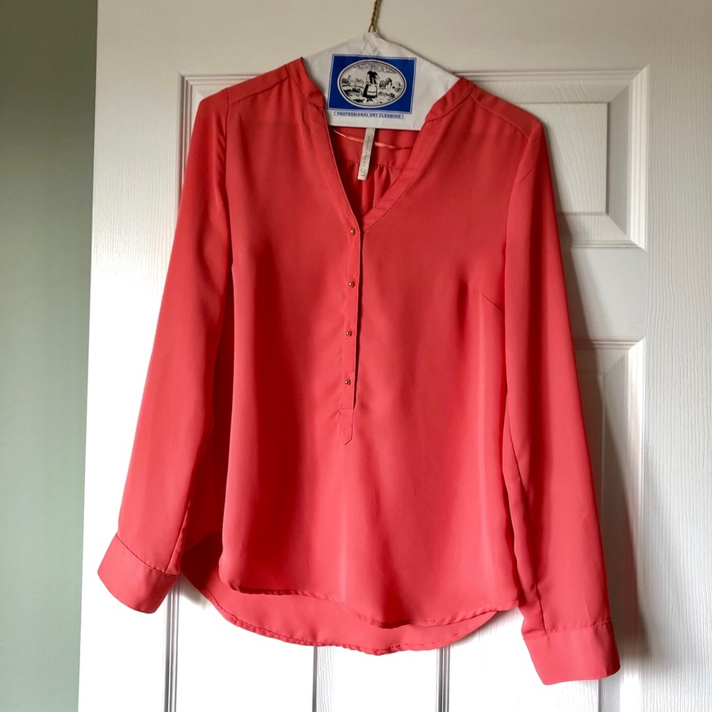 Coral blouse